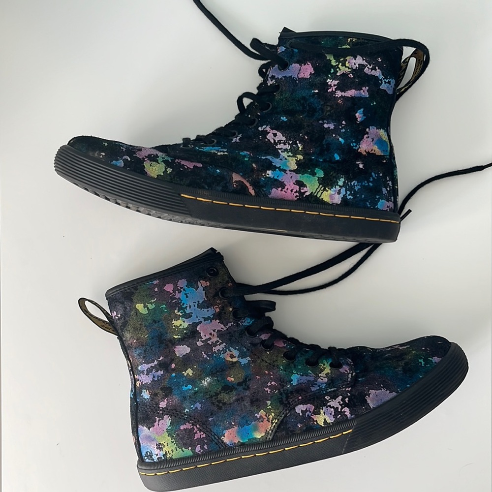 Doc Martens 1460 High Top Leather Paint Splatter Boot